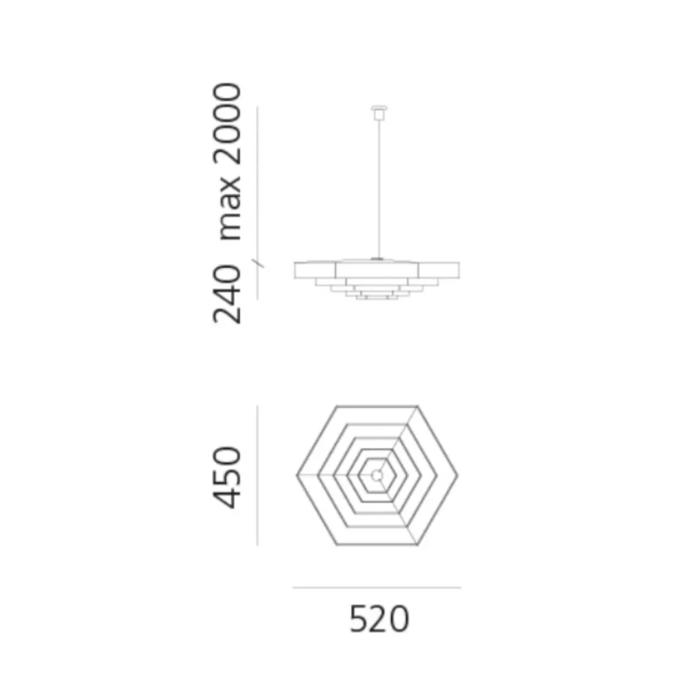 Pendelleuchte Artemide Esagonale