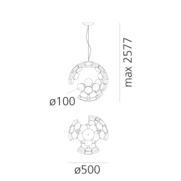 Suspension lamp Artemide Scopas